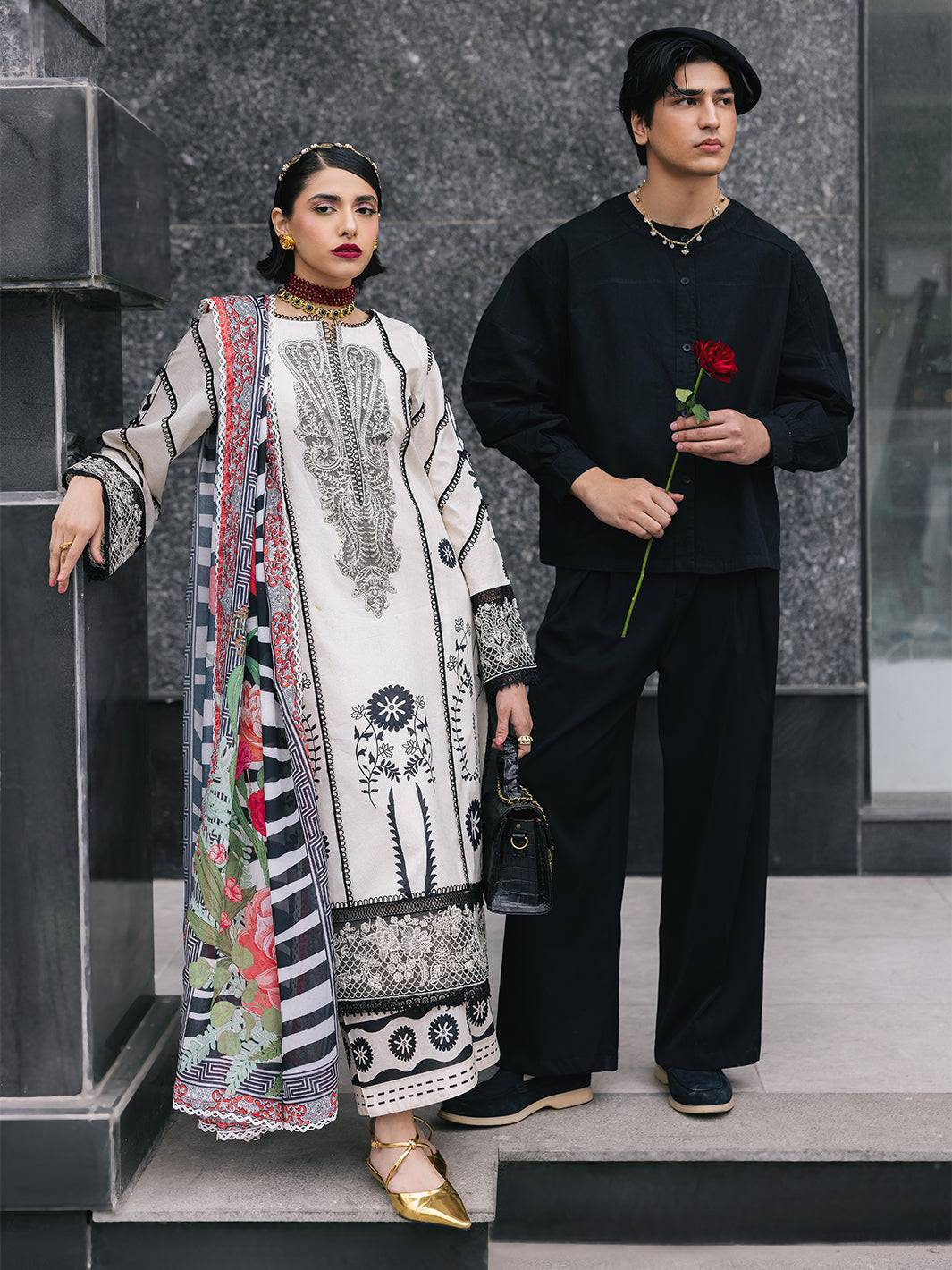 Mahnur | Broadway Luxury Lawn 25 | Freesia by Maria Faisal - Registered Vendor of : Mahnur - type : Ladies Clothes - 100% original wedding dresses