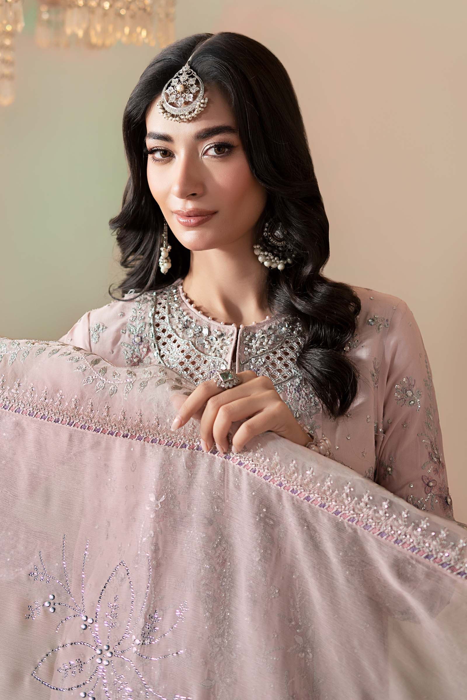 Maria B | Soiree Formals | WFS-09-05-Nude - Formal Dress - available at Maria Faisal in UK and USA.