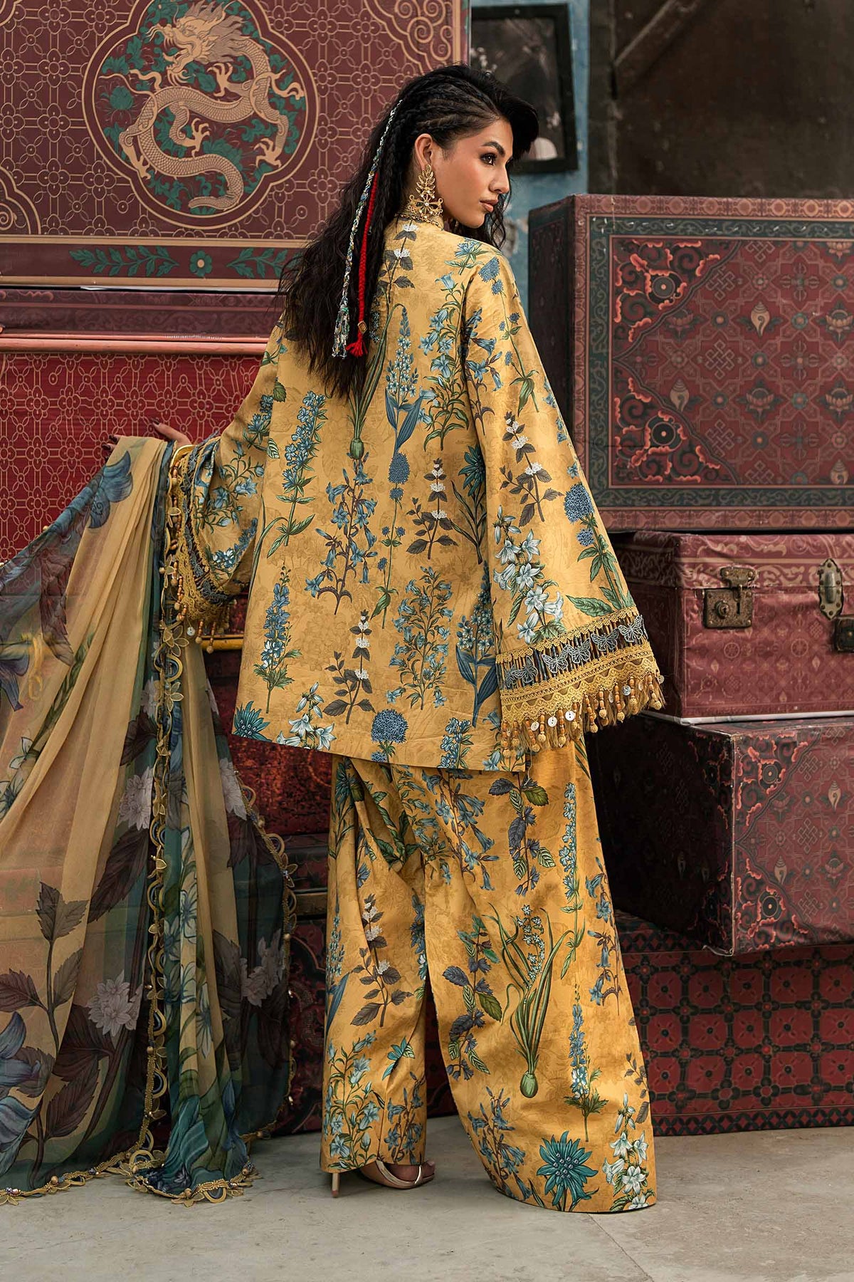 Maria B | M Prints Winter Fall 2026 | MPT-3106-A - Luxury Dress - available at Maria Faisal in UK and USA.
