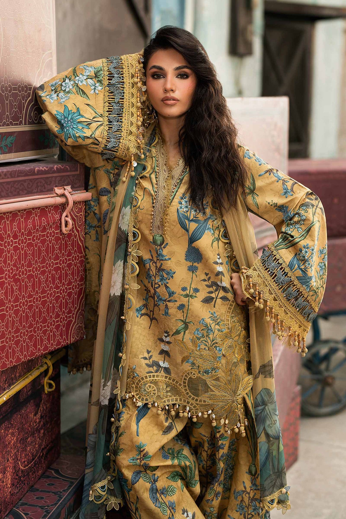 Maria B | M Prints Winter Fall 2026 | MPT-3106-A - Luxury Dress - available at Maria Faisal in UK and USA.
