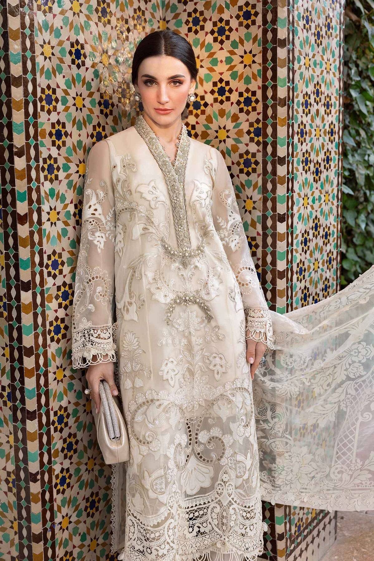 Maria B | Luxury Lawn 25 | D-2506-A by Maria Faisal - Registered Vendor of : Maria B - type : Ladies Clothes - 100% original wedding dresses