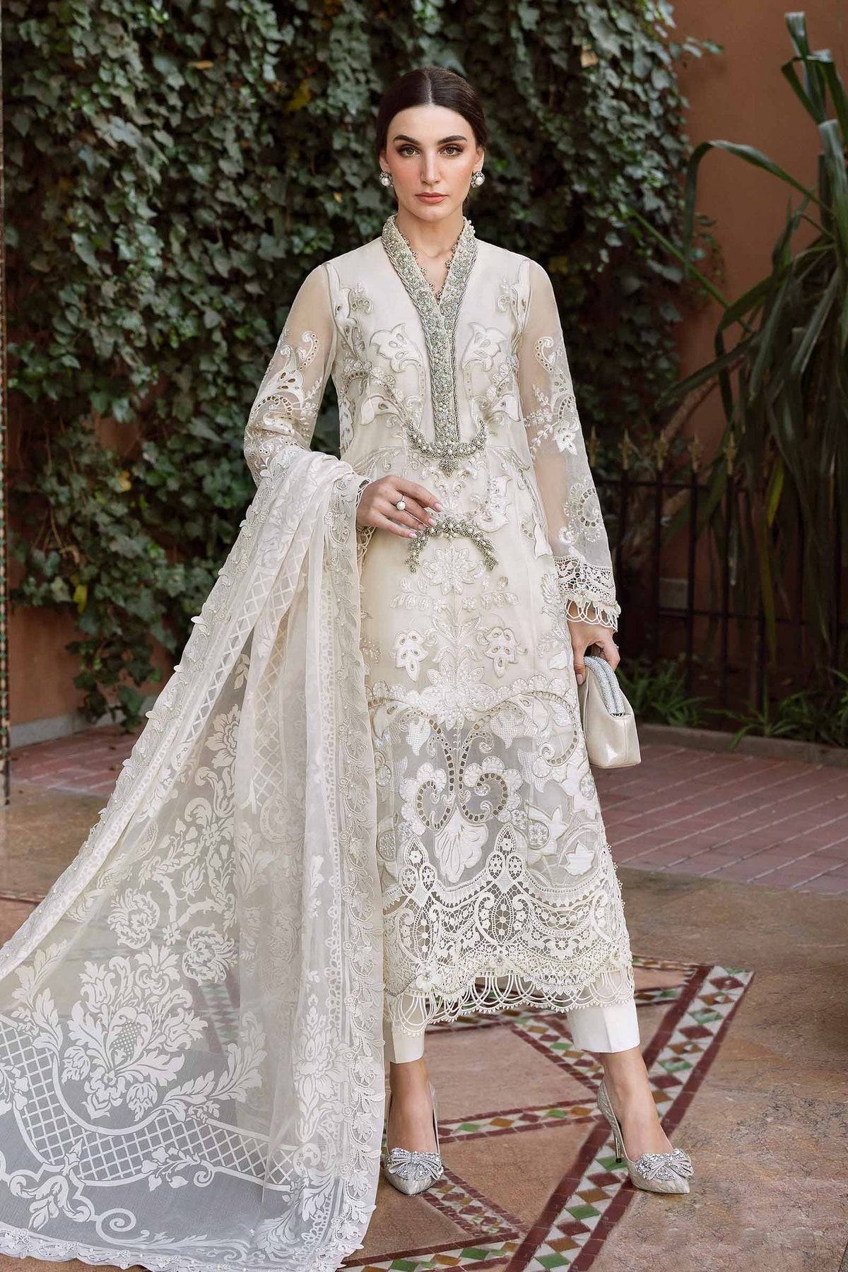 Maria B | Luxury Lawn 25 | D-2506-A by Maria Faisal - Registered Vendor of : Maria B - type : Ladies Clothes - 100% original wedding dresses