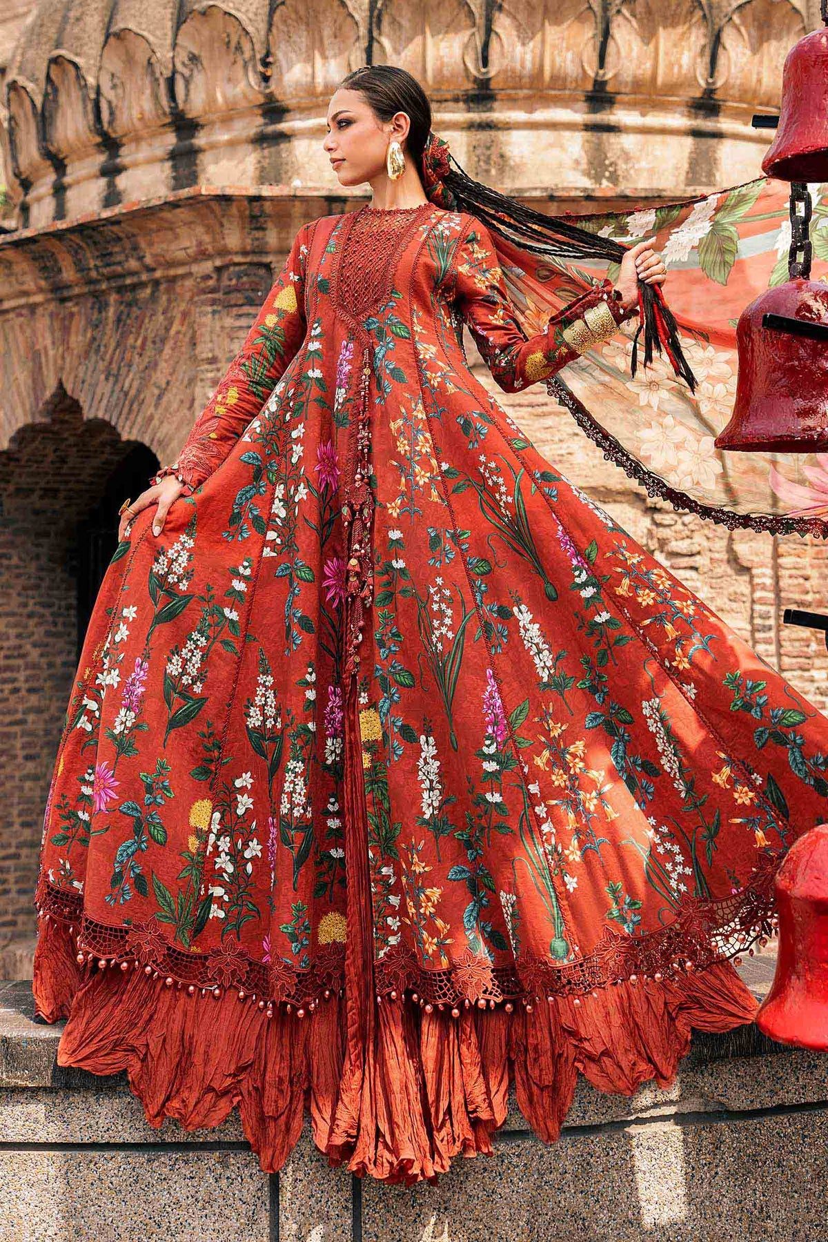 Maria B | M Prints Winter Fall 2026 | MPT-3106-B - Luxury Dress - available at Maria Faisal in UK and USA.