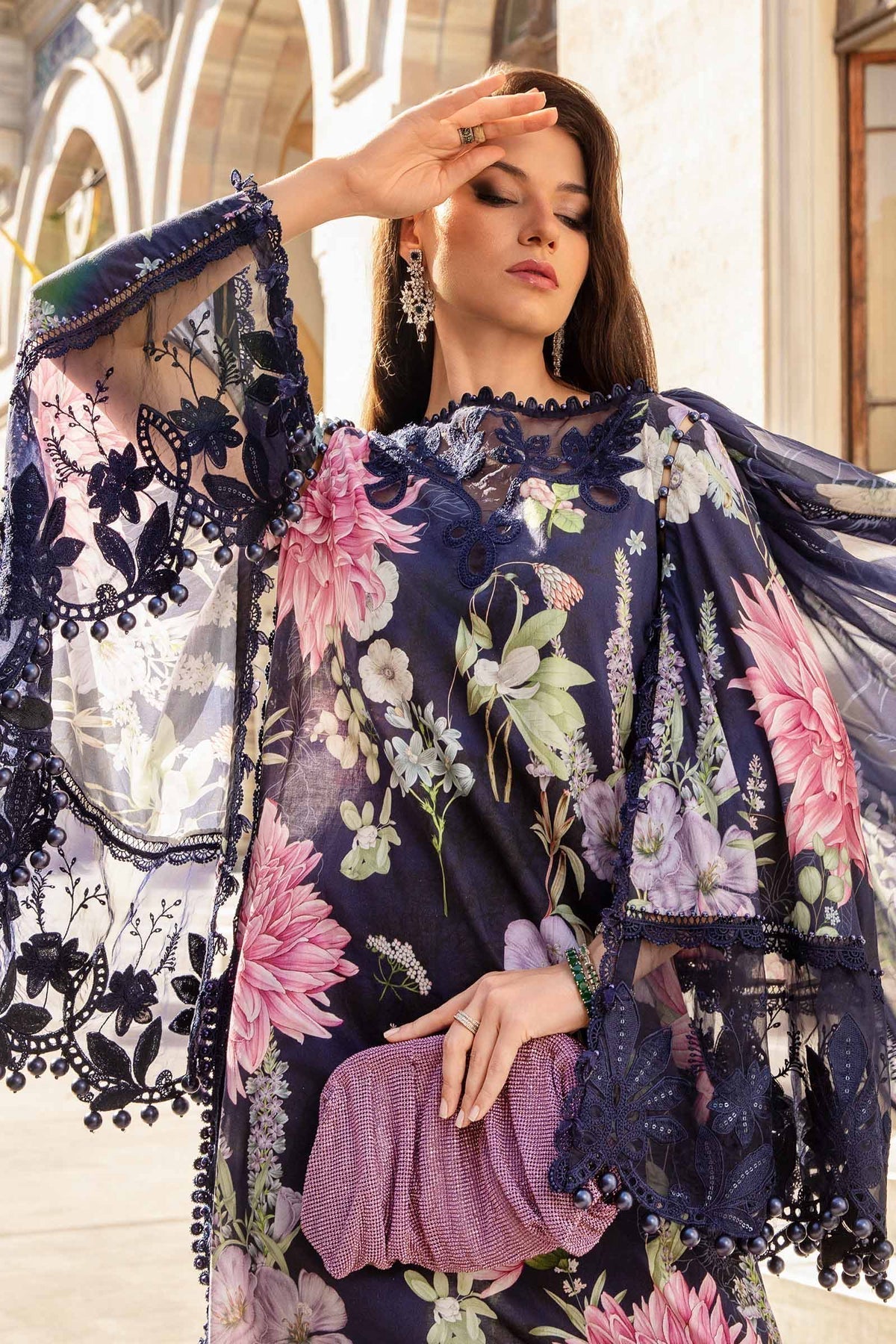 Maria B | M Prints Fall Edit 24 | MPT-2306-B - Ladies Clothes - Maria Faisal