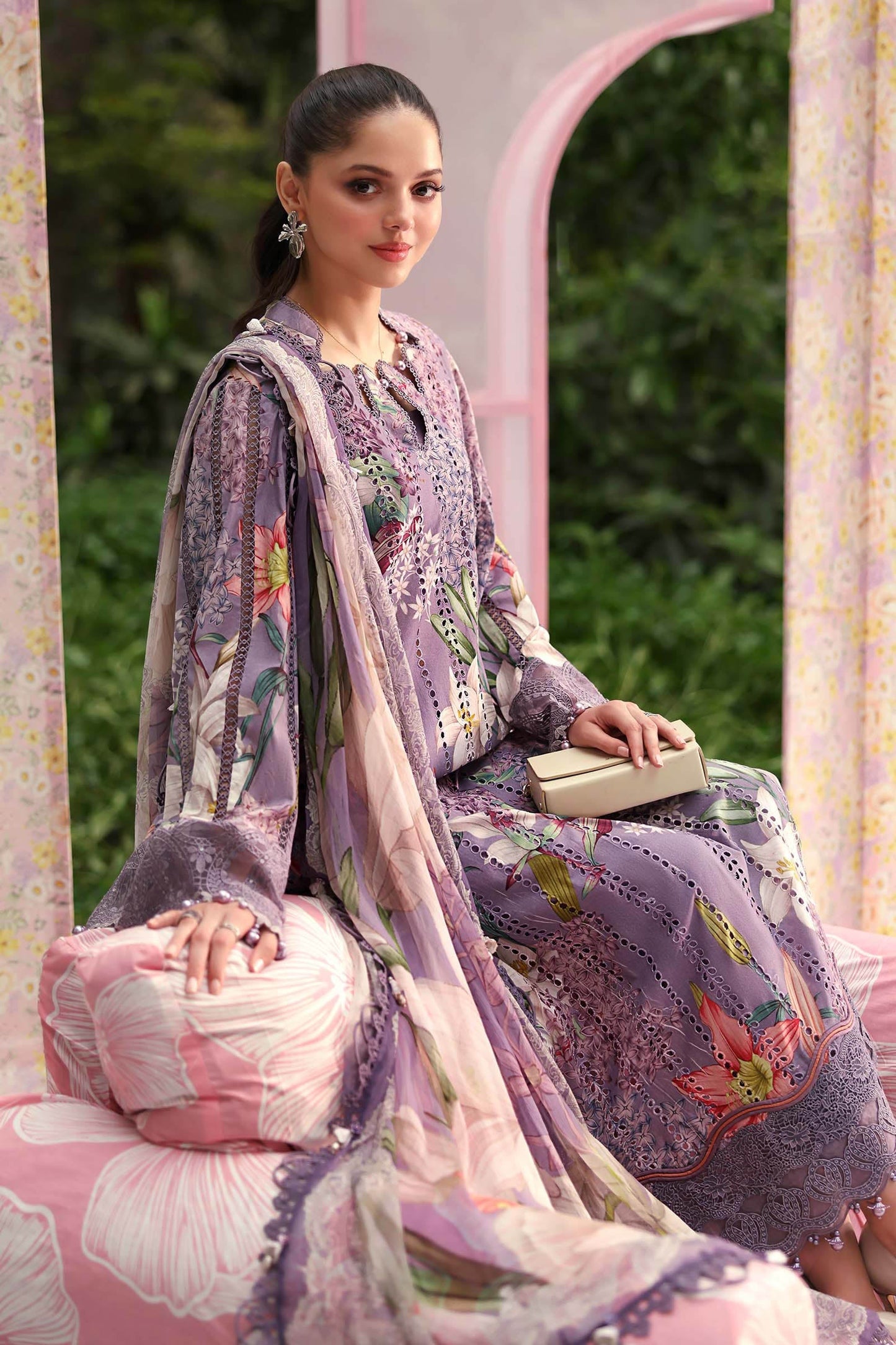 Maria B | M Prints 26 | MPT-3006-B - Luxury Dress - available at Maria Faisal in UK and USA.