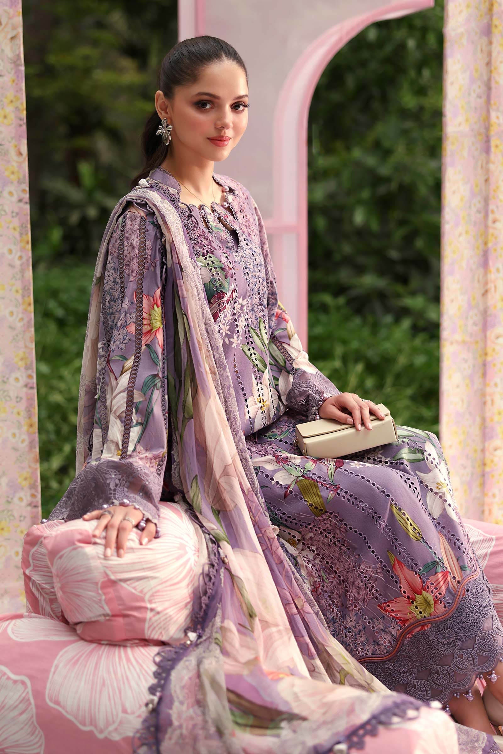 Maria B | M Prints 26 | MPT-3006-B - Luxury Dress - available at Maria Faisal in UK and USA.