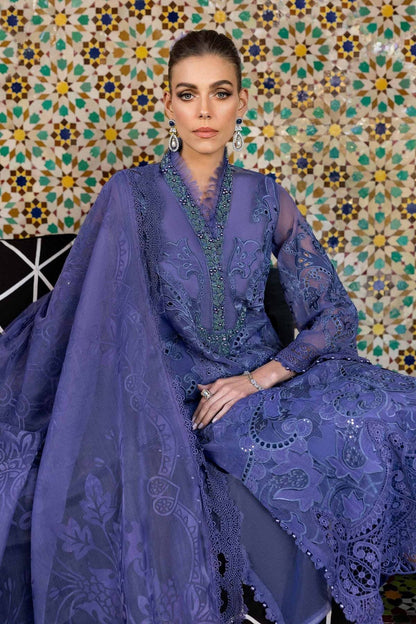 Maria B | Luxury Lawn 25 | D-2506-B by Maria Faisal - Registered Vendor of : Maria B - type : Ladies Clothes - 100% original wedding dresses