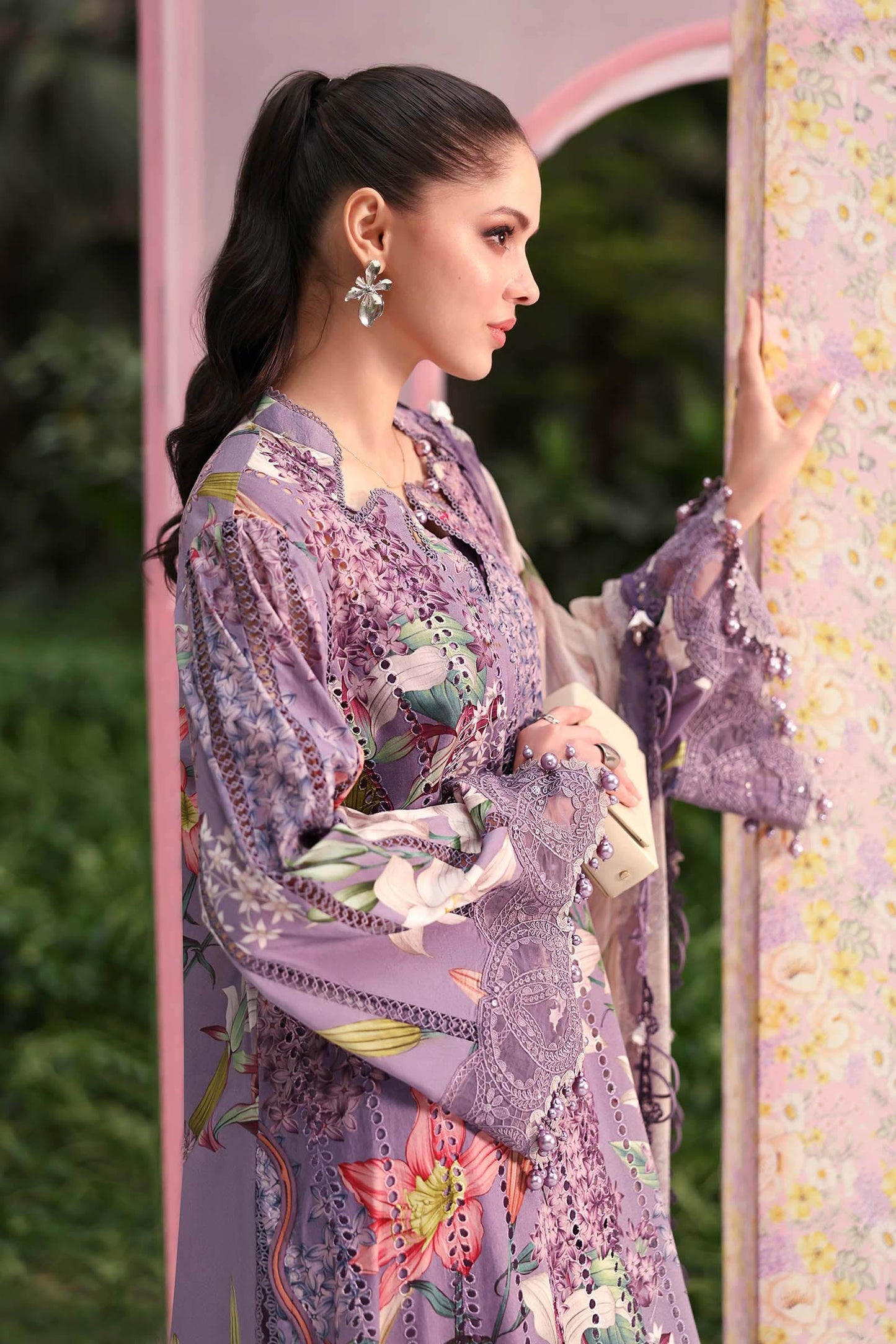 Maria B | M Prints 26 | MPT-3006-B - Luxury Dress - available at Maria Faisal in UK and USA.