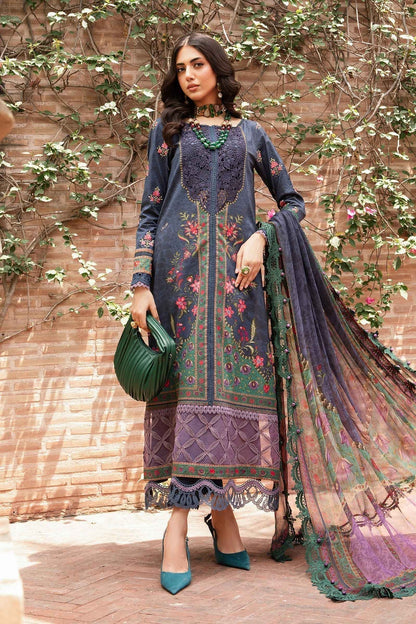 Maria.B | M Print Eid Edit | MPT-2206-B - Designer Dress with Intricate embroidery and embellishments. Shop elegent wedding dress at Maria Faisal.