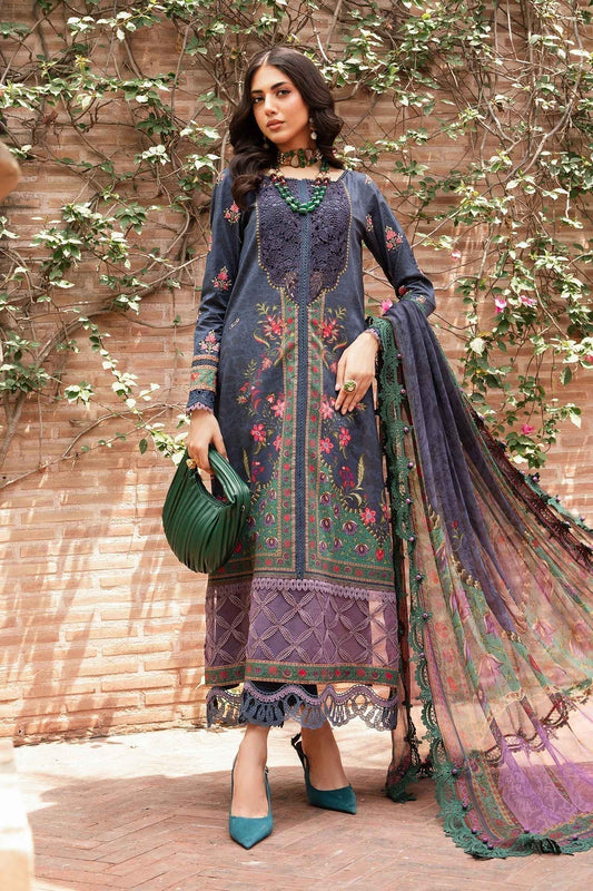 Maria.B | M Print Eid Edit | MPT-2206-B - Designer Dress with Intricate embroidery and embellishments. Shop elegent wedding dress at Maria Faisal.