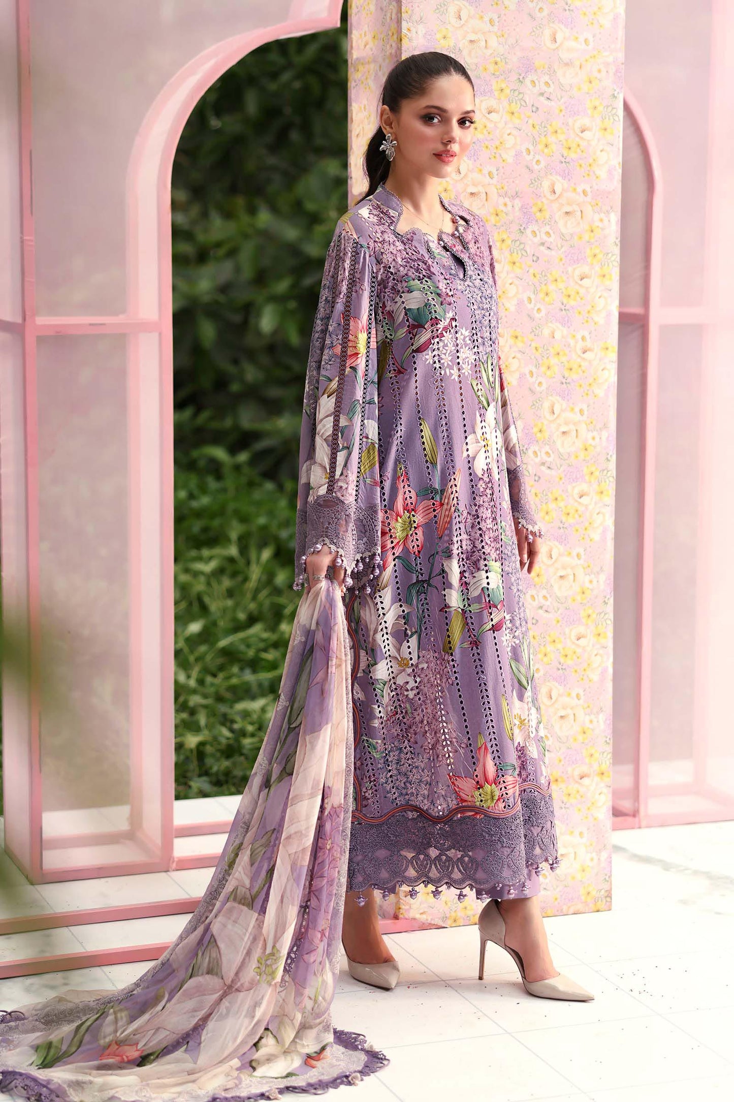 Maria B | M Prints 26 | MPT-3006-B - Luxury Dress - available at Maria Faisal in UK and USA.