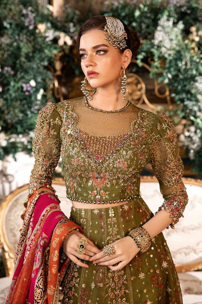 Maria B | Mbroidered Formals 24 | Organza Suit | BD-2906 - Designer Dress with Intricate embroidery and embellishments. Shop elegent wedding dress at Maria Faisal.