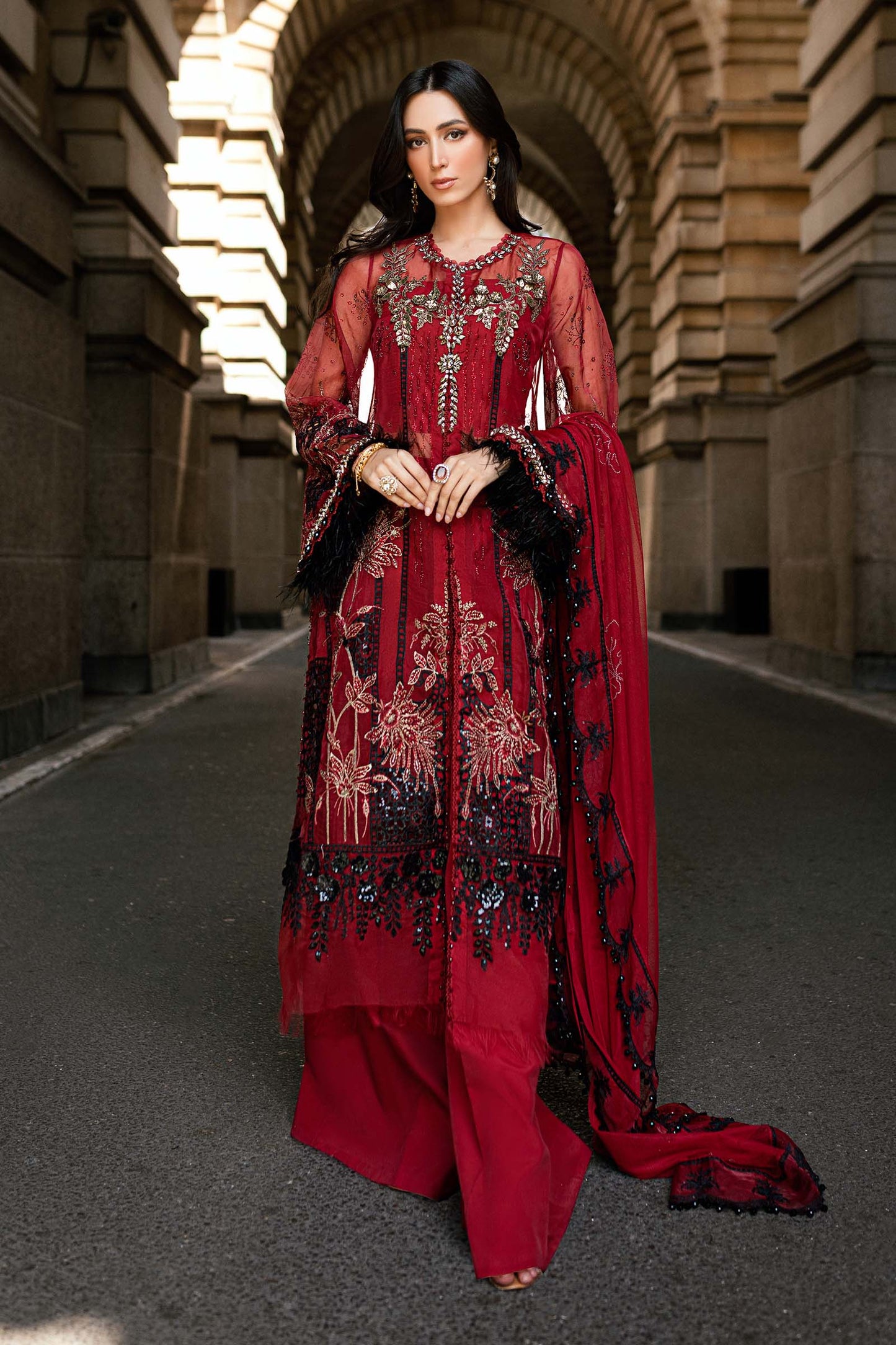 Maria B | Soiree Formals 25 | WF-09-06 - Formal Dress - available at Maria Faisal in UK and USA.