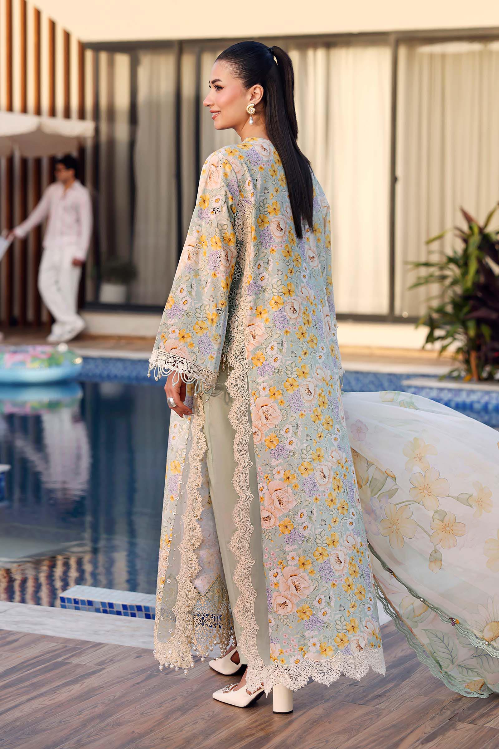 Maria B | M Prints 26 | MPT-3007-A - Luxury Dress - available at Maria Faisal in UK and USA.
