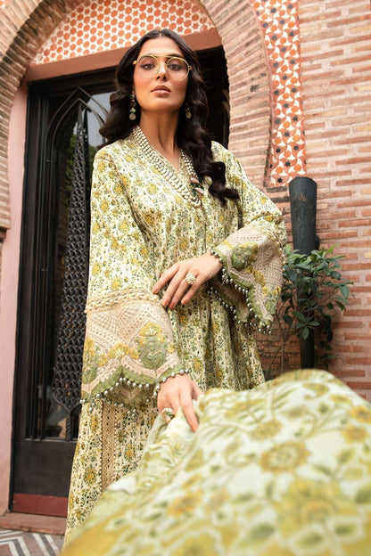 Maria.B | M Print Eid Edit | MPT-2207-A - Designer Dress with Intricate embroidery and embellishments. Shop elegent wedding dress at Maria Faisal.