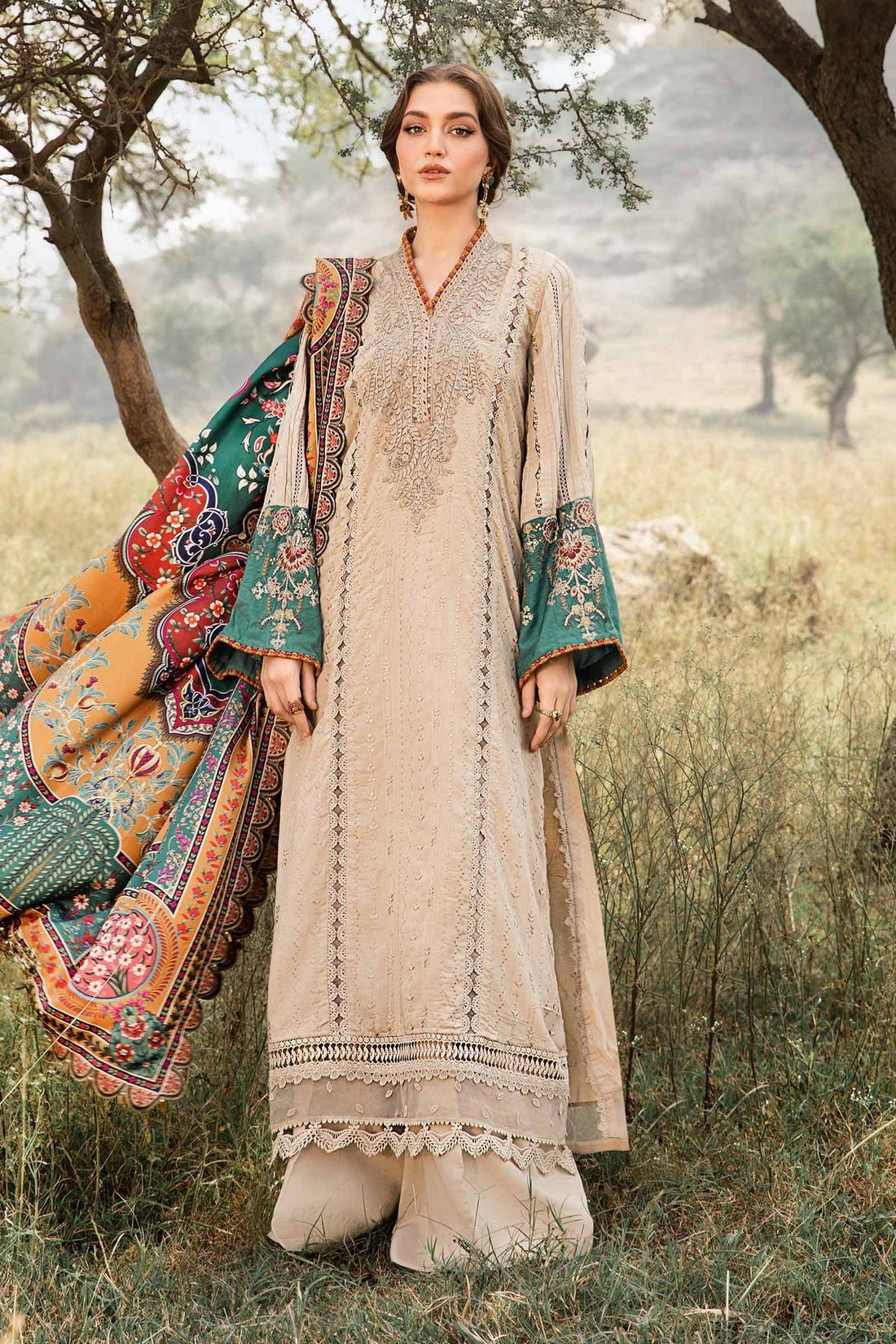 Maria B | M Prints Winter 24 | MPT-2407-A - Ladies Clothes - Maria Faisal