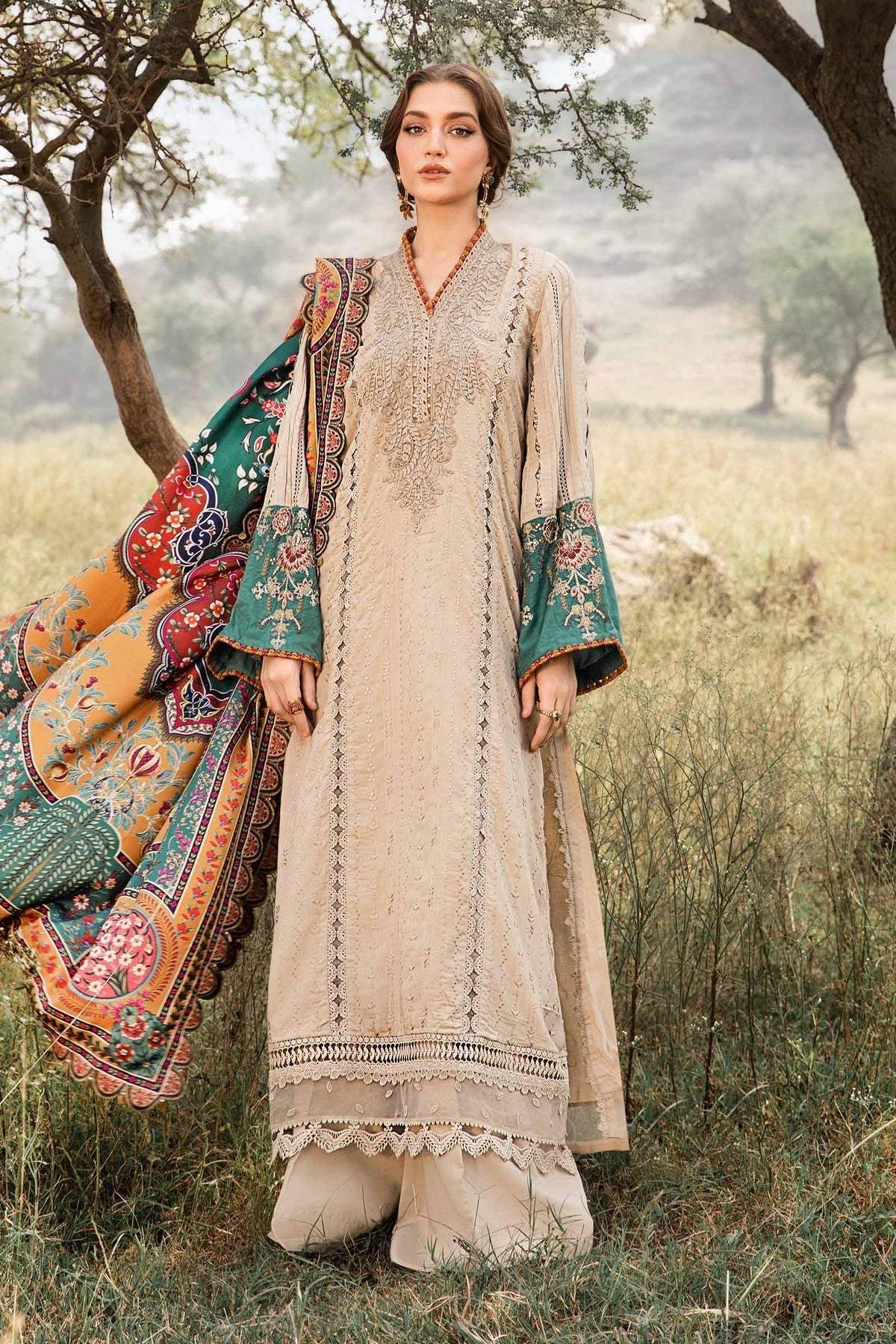 Maria B | M Prints Winter 24 | MPT-2407-A - Ladies Clothes - Maria Faisal