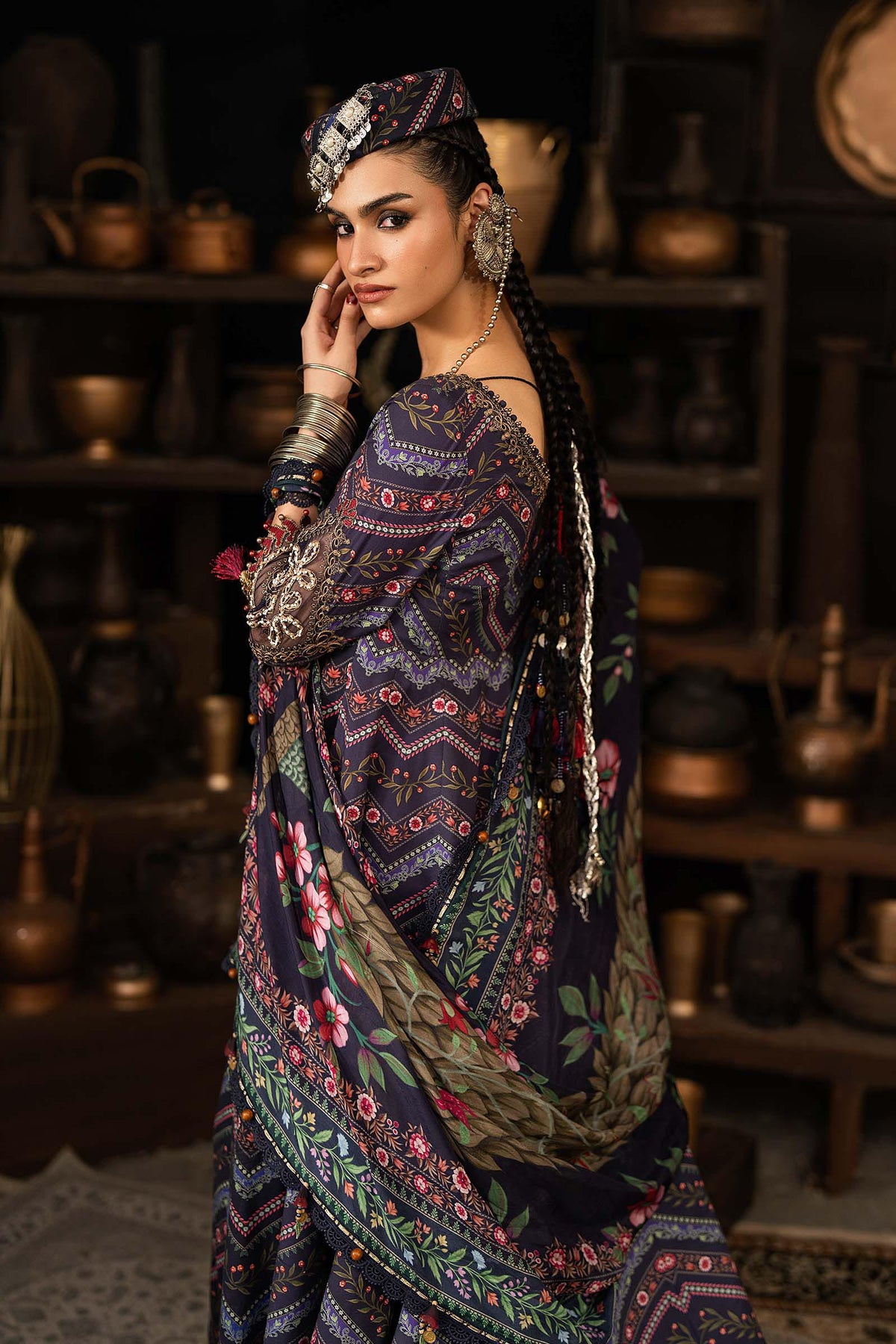 Maria B | M Prints Winter Fall 2026 | MPT-3107-B - Luxury Dress - available at Maria Faisal in UK and USA.