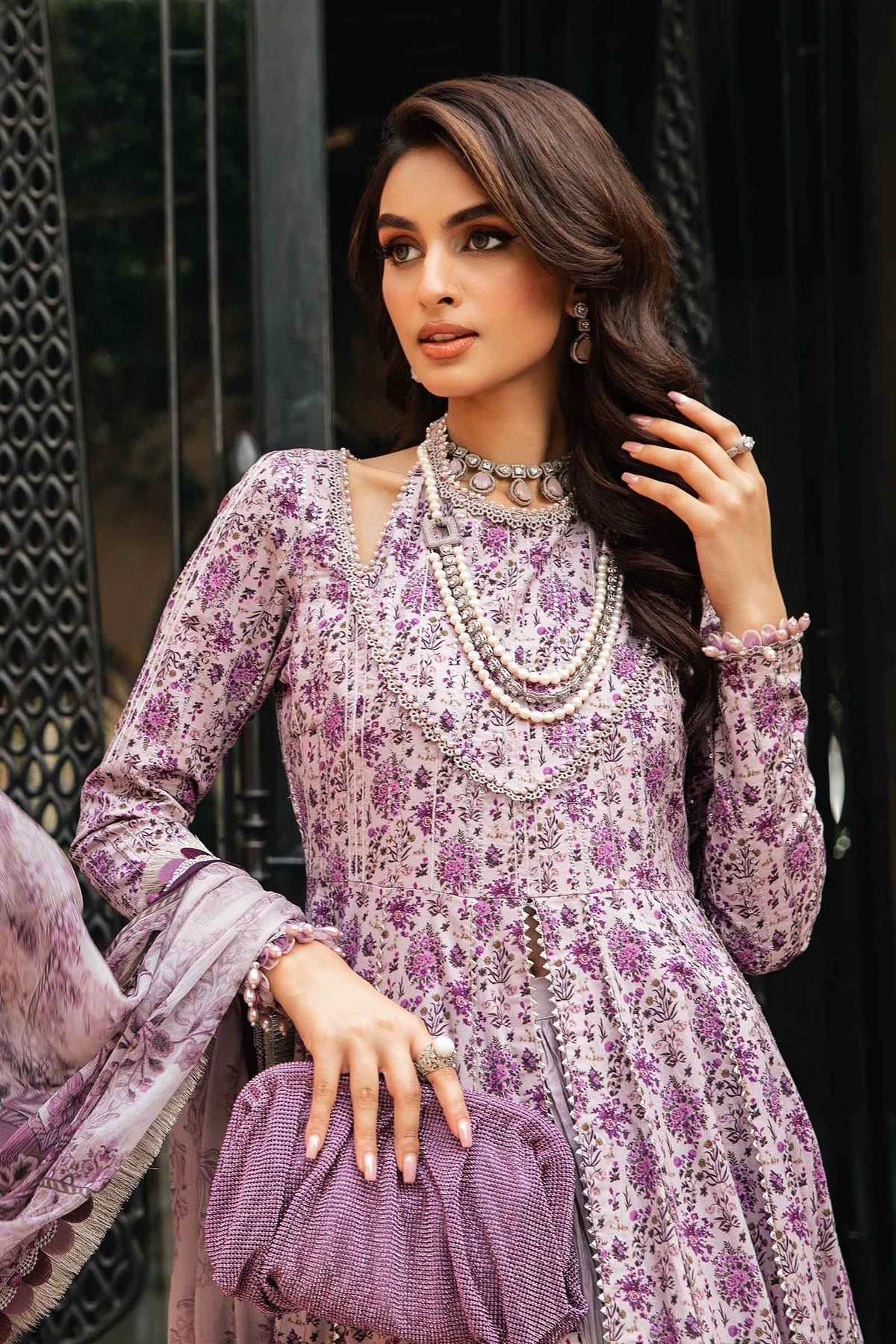 Maria.B | M Print Eid Edit | MPT-2207-B - Designer Dress with Intricate embroidery and embellishments. Shop elegent wedding dress at Maria Faisal.