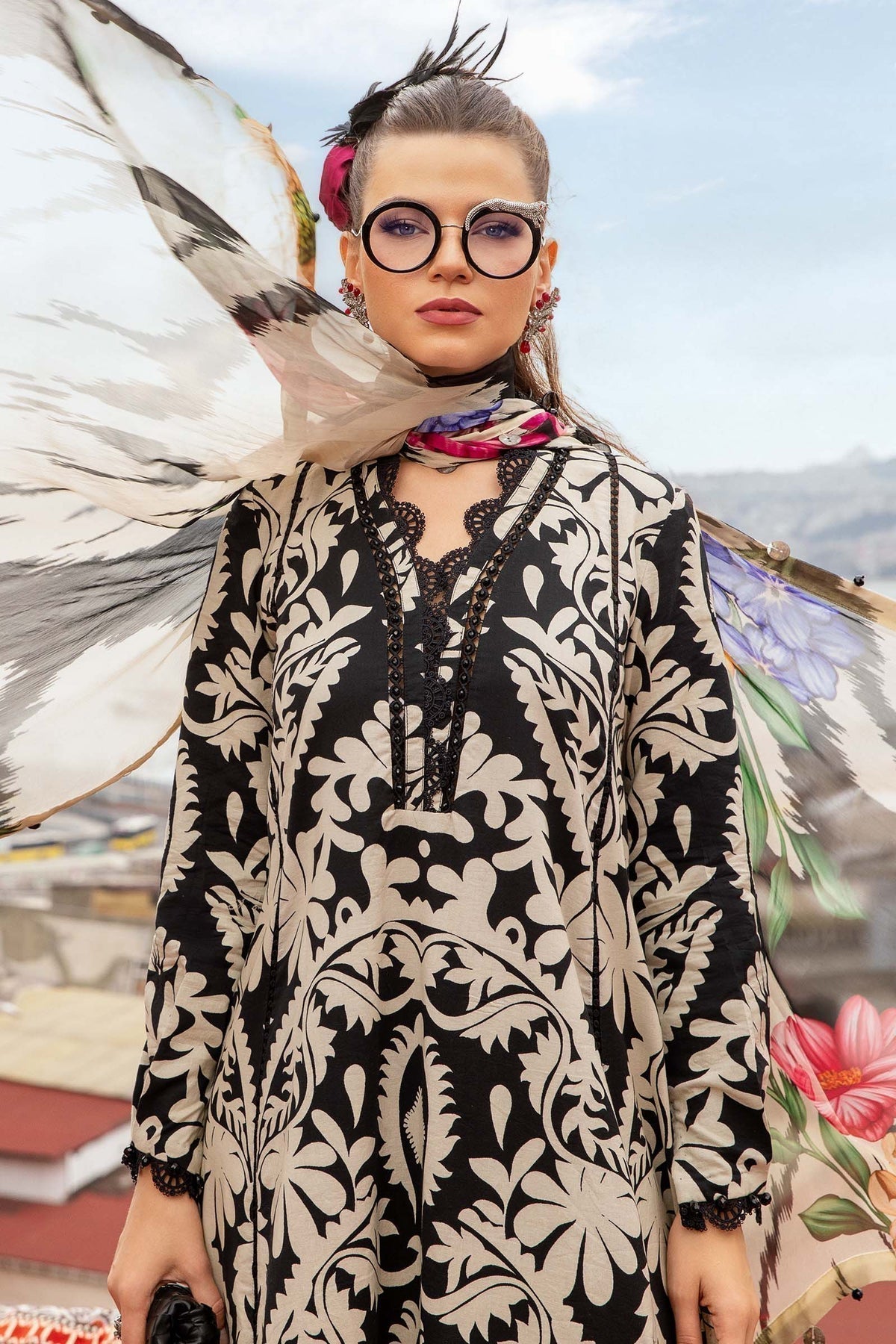 Maria B | M Prints Fall Edit 24 | MPT-2307-B - Ladies Clothes - Maria Faisal