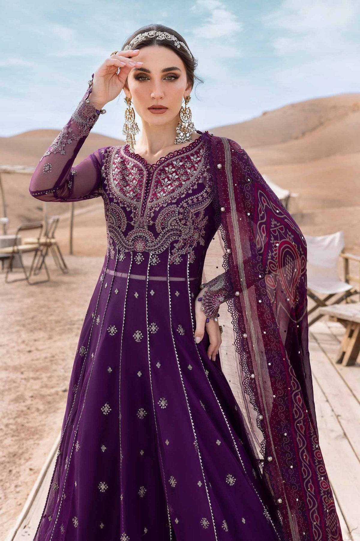 Maria B | Luxury Lawn 25 | D-2507-B by Maria Faisal - Registered Vendor of : Maria B - type : Ladies Clothes - 100% original wedding dresses