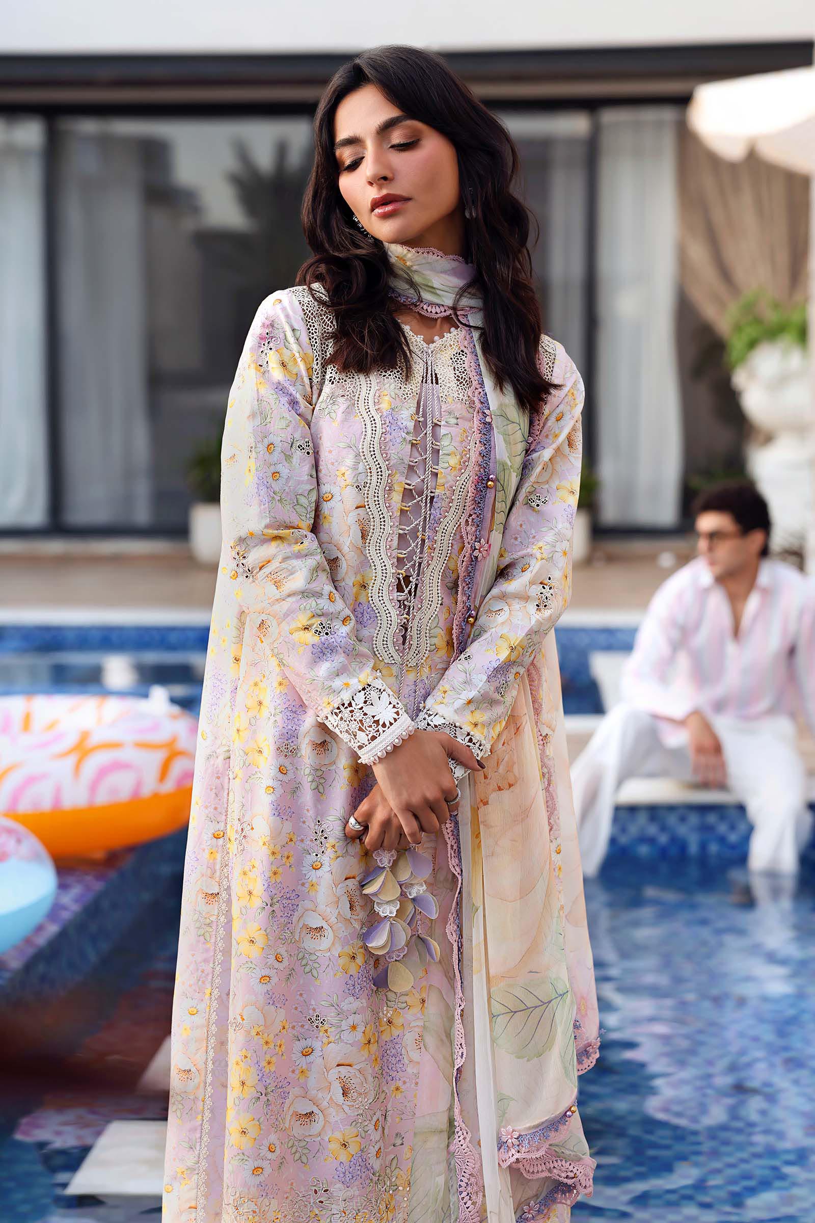 Maria B | M Prints 26 | MPT-3007-B - Luxury Dress - available at Maria Faisal in UK and USA.