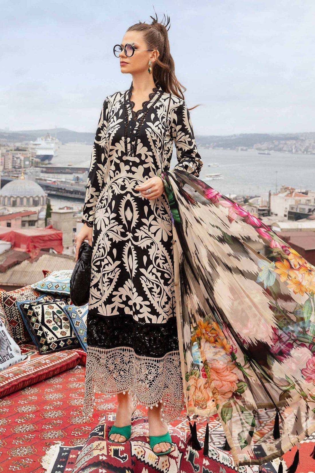 Maria B | M Prints Fall Edit 24 | MPT-2307-B - Ladies Clothes - Maria Faisal