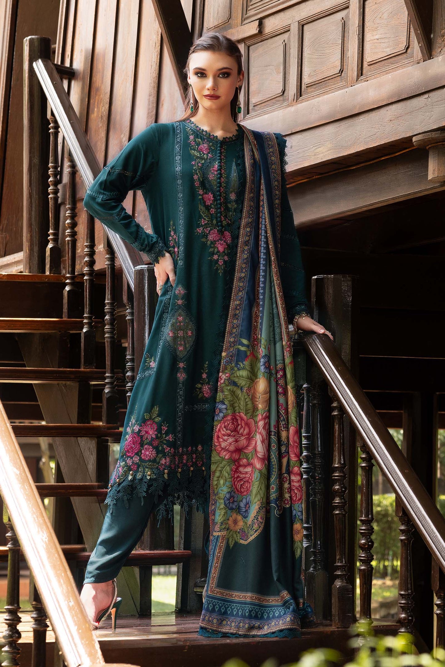 MPT-2807-B – authentic Pakistani dress from the M Prints Winter 25 collection for women in the UK