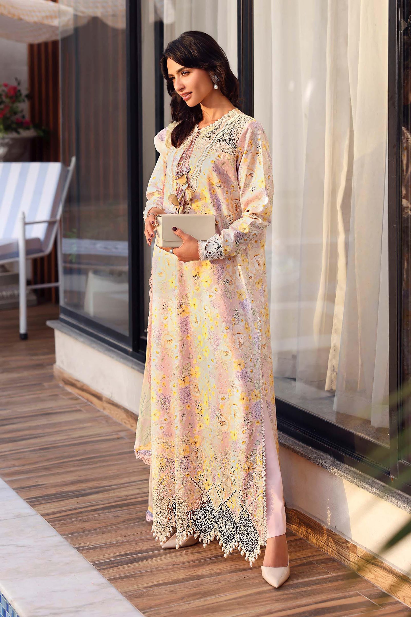 Maria B | M Prints 26 | MPT-3007-B - Luxury Dress - available at Maria Faisal in UK and USA.