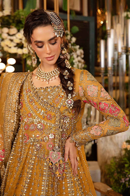Maria B | Mbroidered Formals 24 | Organza Suit | BD-2907 - Designer Dress with Intricate embroidery and embellishments. Shop elegent wedding dress at Maria Faisal.