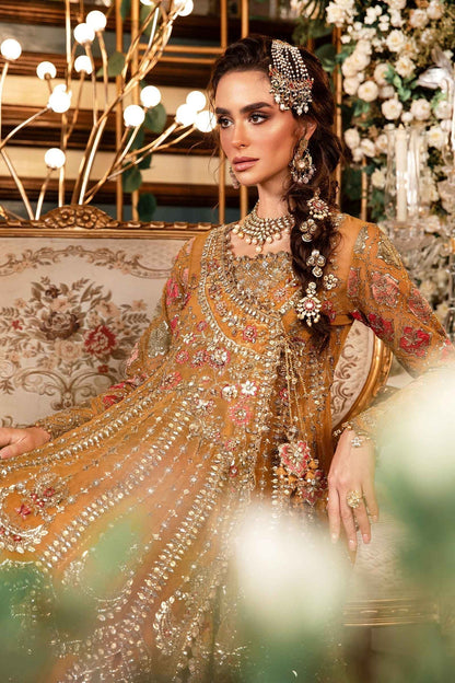 Maria B | Mbroidered Formals 24 | Organza Suit | BD-2907 - Designer Dress with Intricate embroidery and embellishments. Shop elegent wedding dress at Maria Faisal.