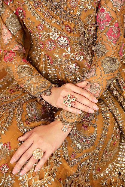 Maria B | Mbroidered Formals 24 | Organza Suit | BD-2907 - Designer Dress with Intricate embroidery and embellishments. Shop elegent wedding dress at Maria Faisal.