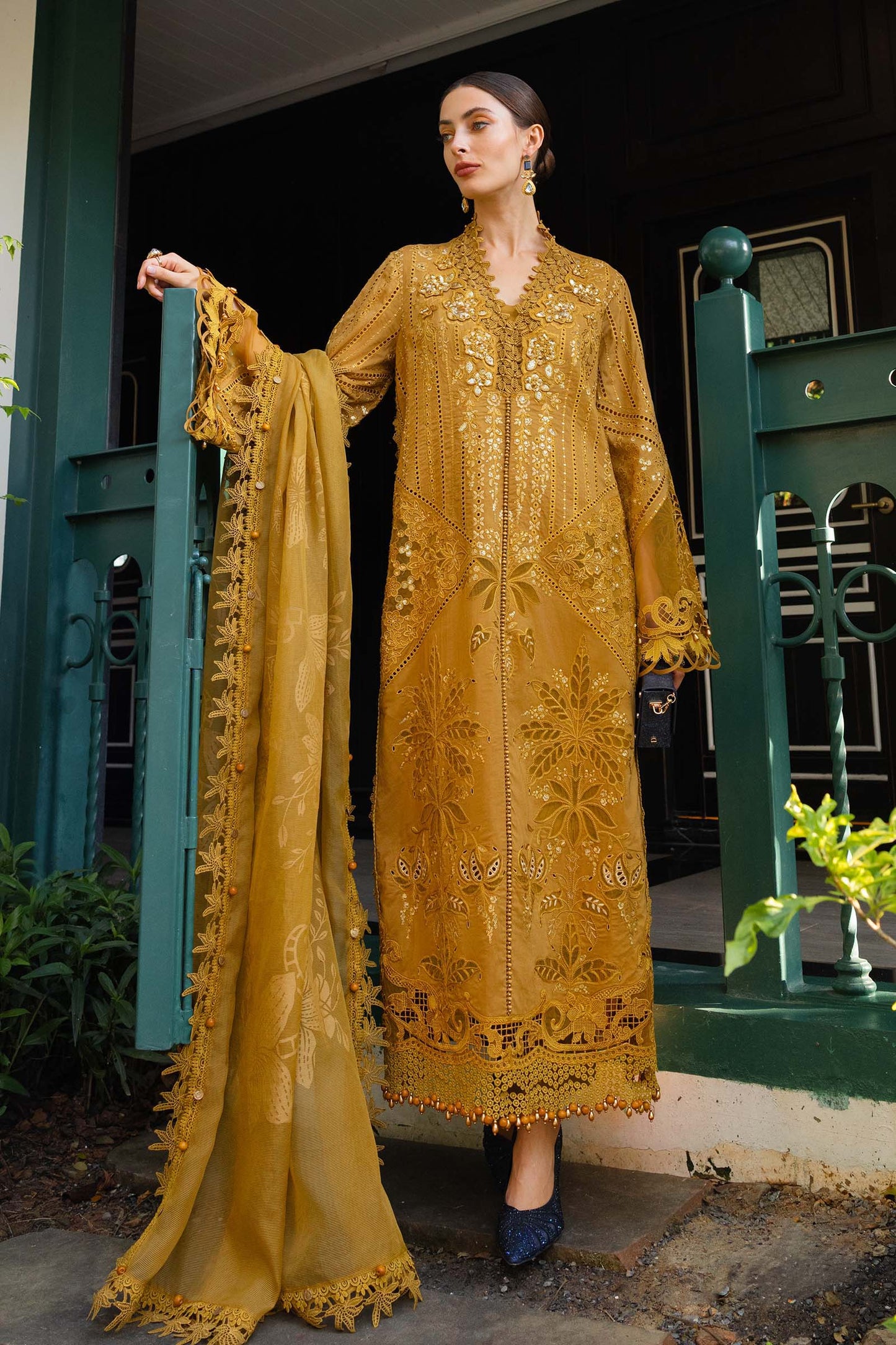 Maria B | luxury Lawn 26 | EL-26-07 - Luxury Dress - available at Maria Faisal in UK and USA.