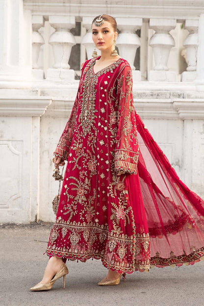 Maria B | Chiffon Formals 24 | Chiffon Suit | MPC-24-107 - Wedding Dress - Maria Faisal