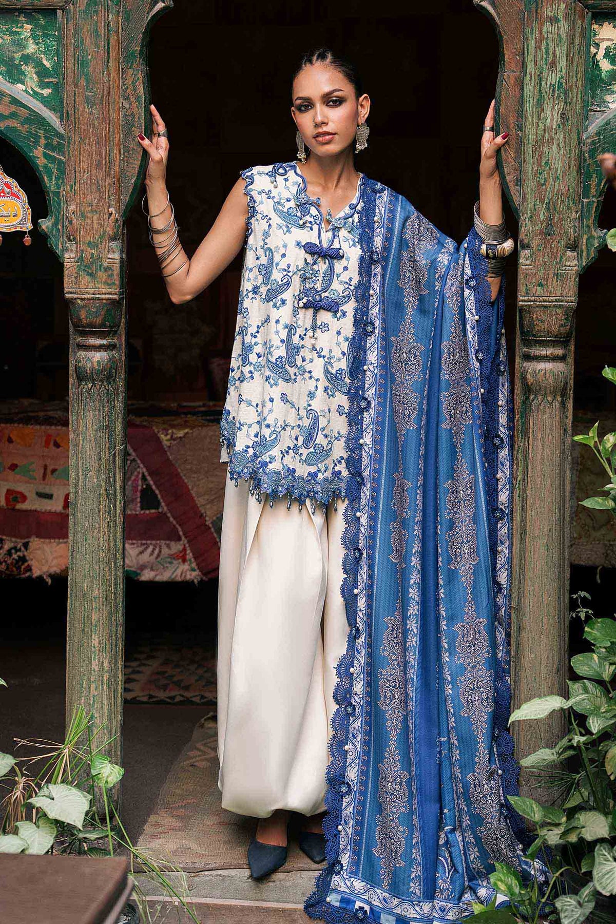 Maria B | M Prints Winter Fall 2026 | MPT-3108-A - Luxury Dress - available at Maria Faisal in UK and USA.
