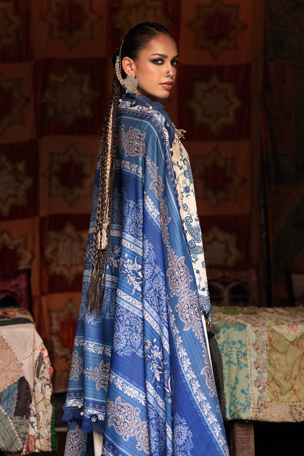 Maria B | M Prints Winter Fall 2026 | MPT-3108-A - Luxury Dress - available at Maria Faisal in UK and USA.