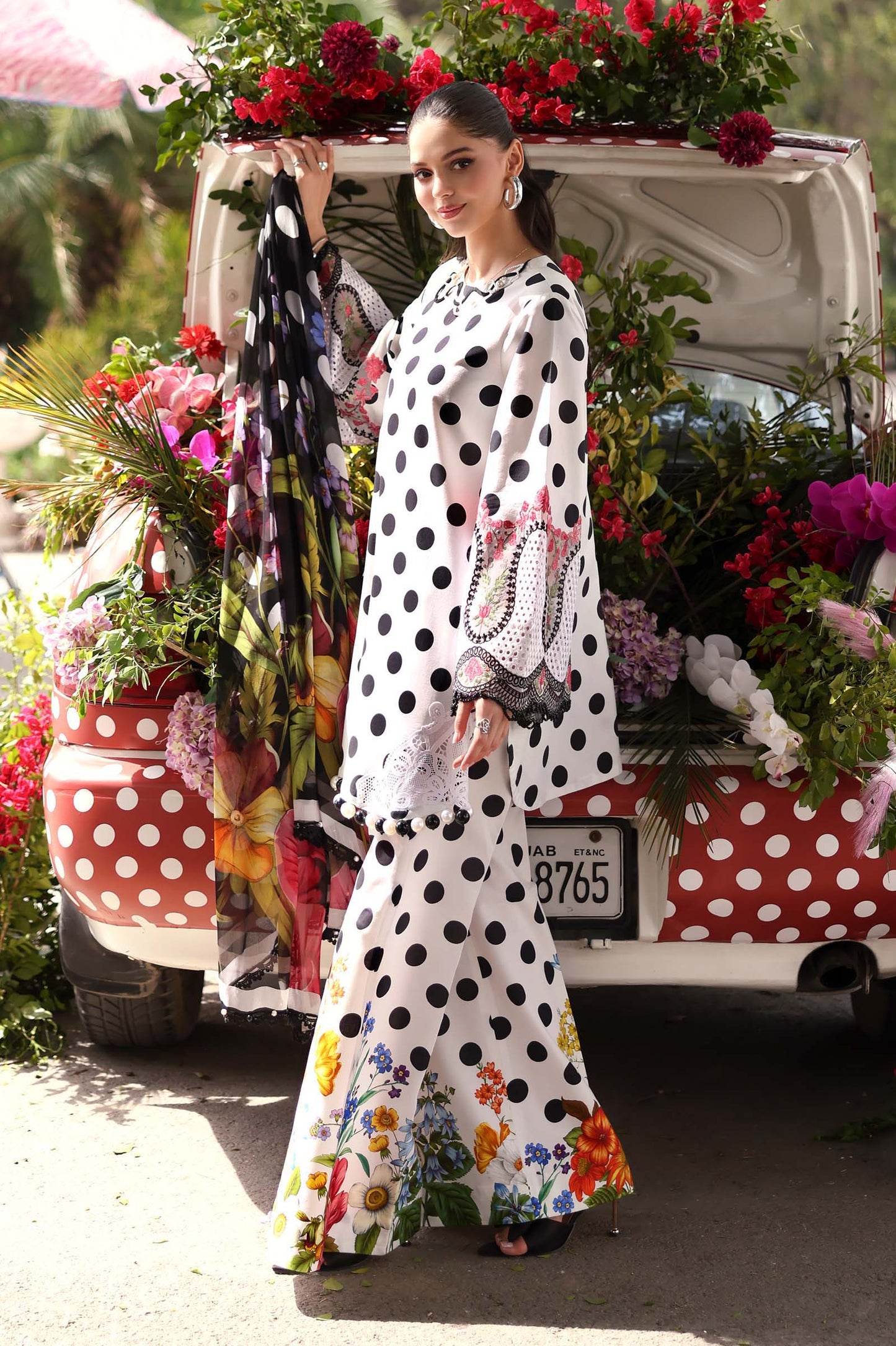 Maria B | M Prints 26 | MPT-3008-A - Luxury Dress - available at Maria Faisal in UK and USA.