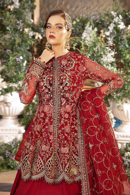 Maria B | Mbroidered Formals 24 | Organza Suit | BD-2908 - Designer Dress with Intricate embroidery and embellishments. Shop elegent wedding dress at Maria Faisal.