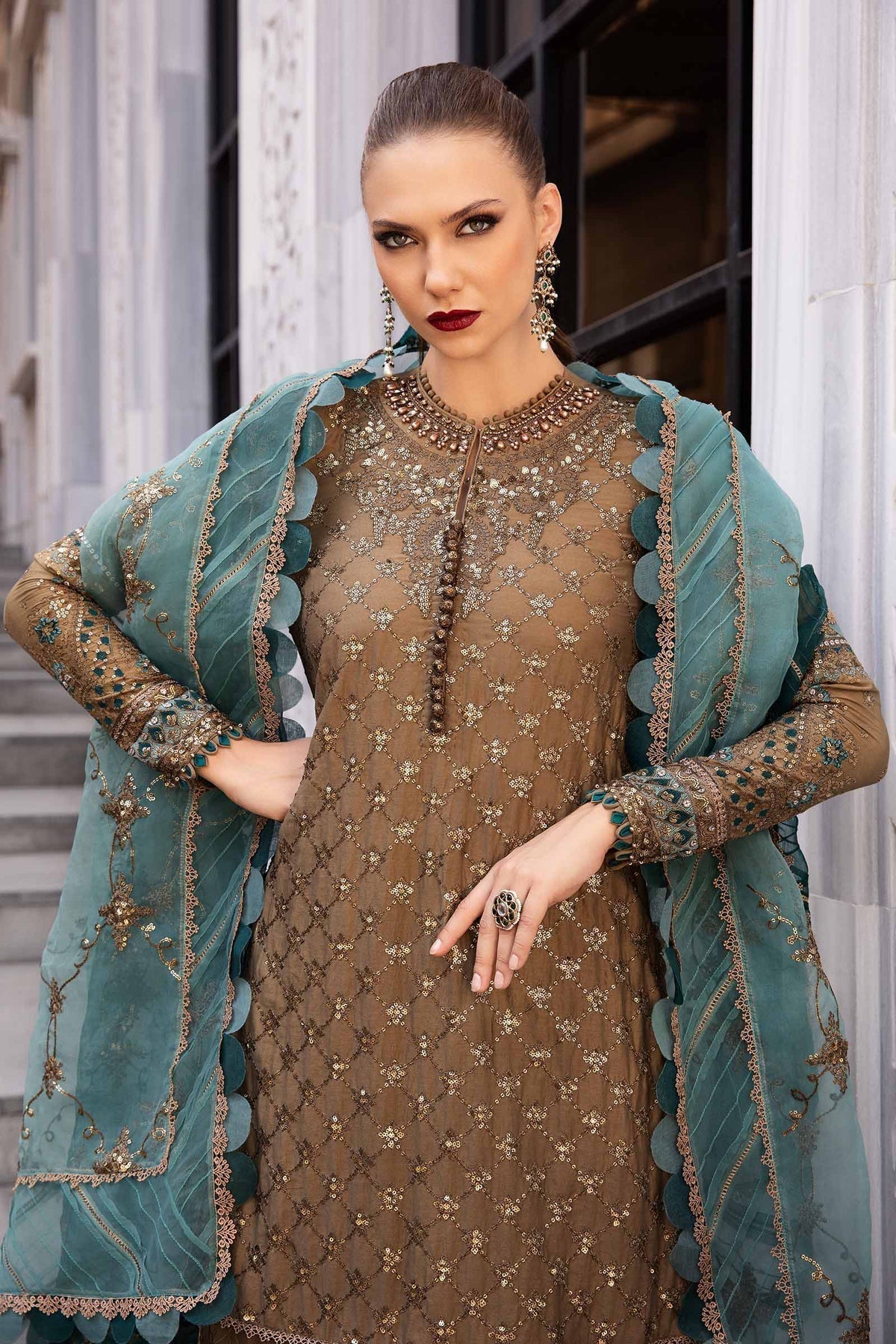 Maria B | Sateen Formals 24 | CST-808 - Ladies Clothes - Maria Faisal