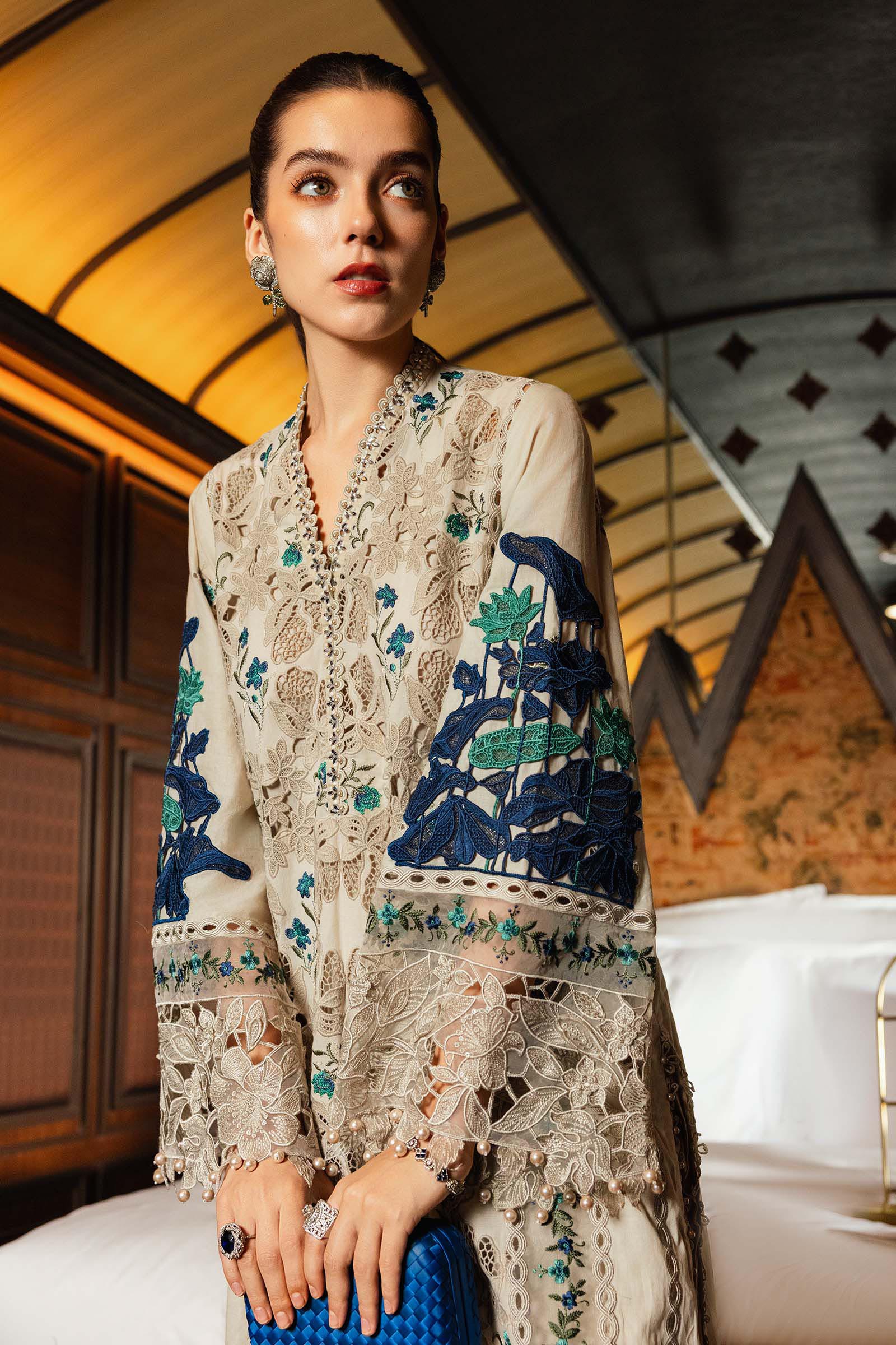 Maria B | luxury Lawn 26 | EL-26-08 - Formal Dress - available at Maria Faisal in UK and USA.