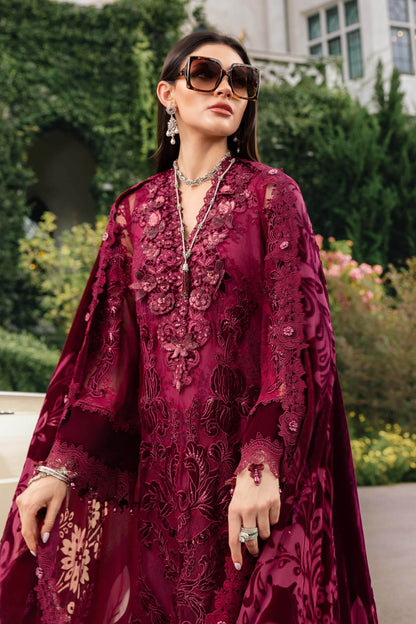 Maria B | Winter Luxe 25 | WL-1308 - Casual Dress - available at Maria Faisal in UK and USA.
