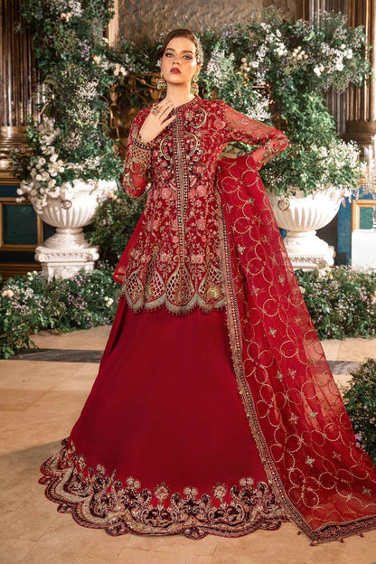 Maria B | Mbroidered Formals 24 | Organza Suit | BD-2908 - Designer Dress with Intricate embroidery and embellishments. Shop elegent wedding dress at Maria Faisal.
