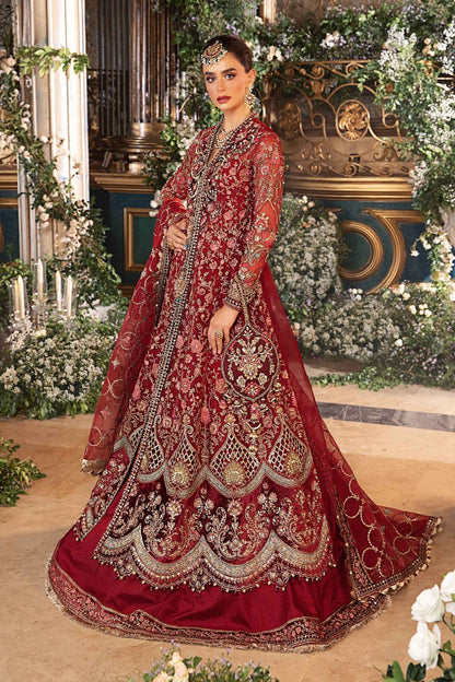 Maria B | Mbroidered Formals 24 | Organza Suit | BD-2908 - Designer Dress with Intricate embroidery and embellishments. Shop elegent wedding dress at Maria Faisal.