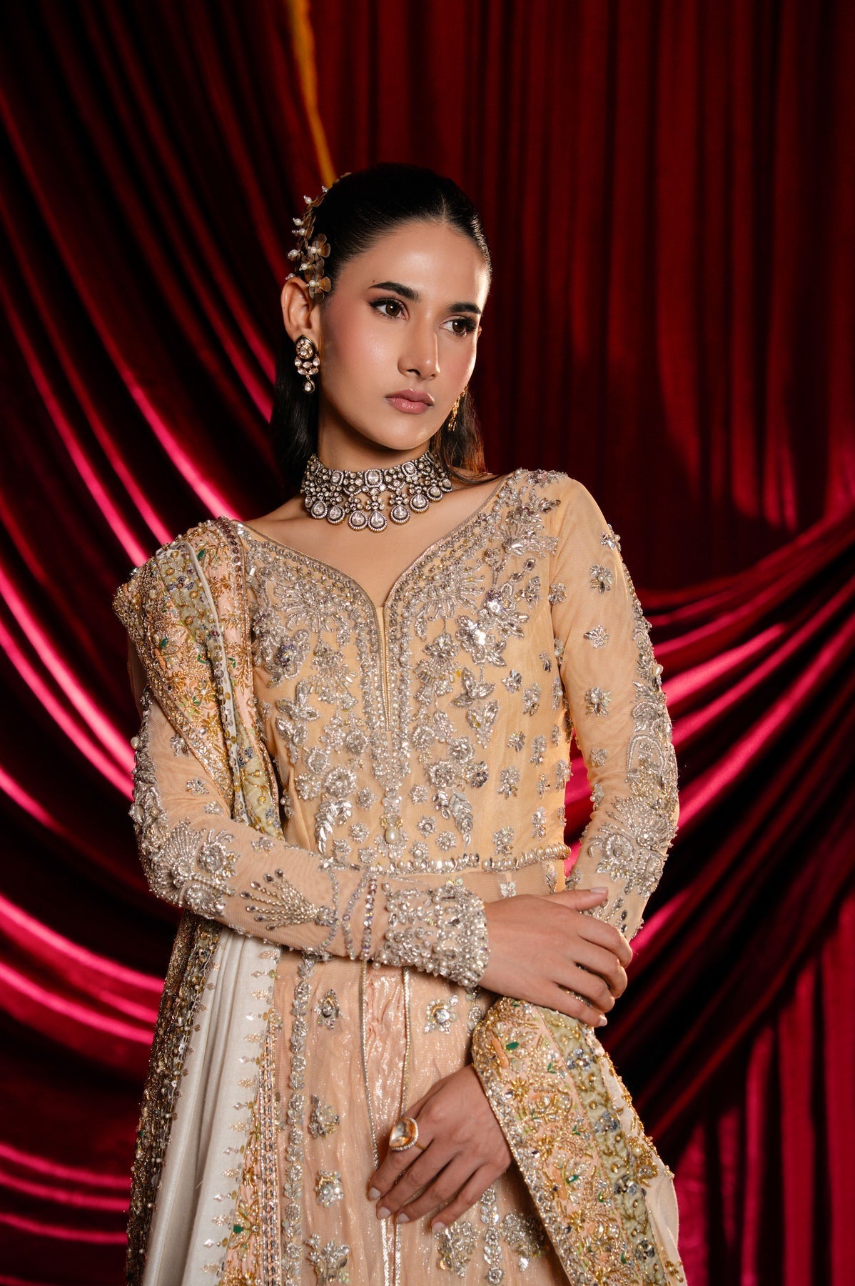Sable Vogue | Laal Bagh Bridal Collection | SLB-1375 - Bridal Dress - available at Maria Faisal in UK and USA.