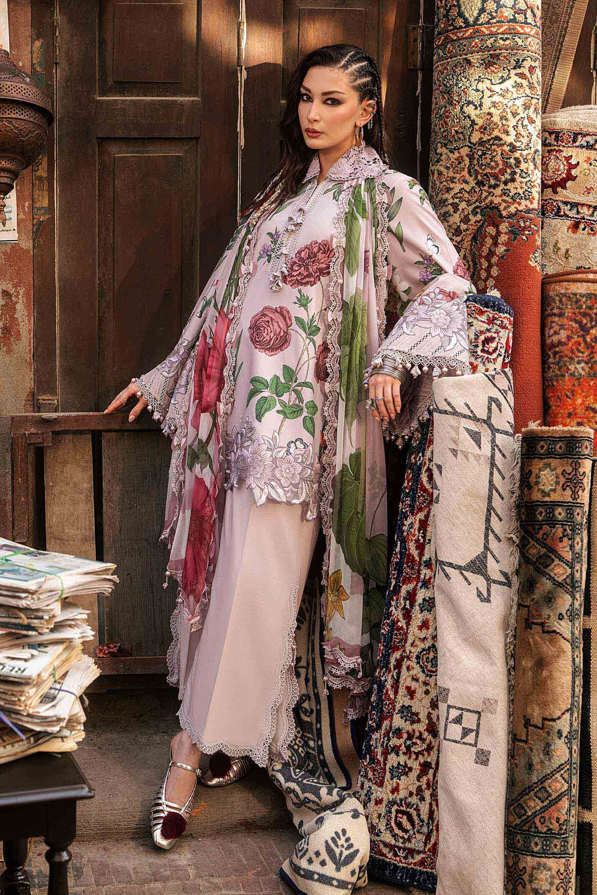 Maria B | M Prints Winter Fall 2026 | MPT-3109-A - Luxury Dress - available at Maria Faisal in UK and USA.