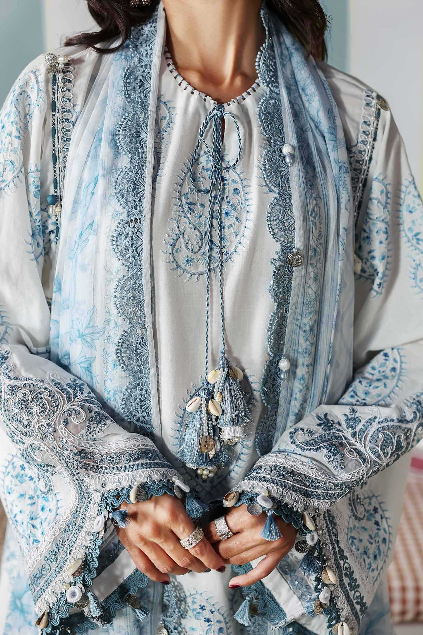 Maria B | M Prints 26 | MPT-3009-A - Luxury Dress - available at Maria Faisal in UK and USA.