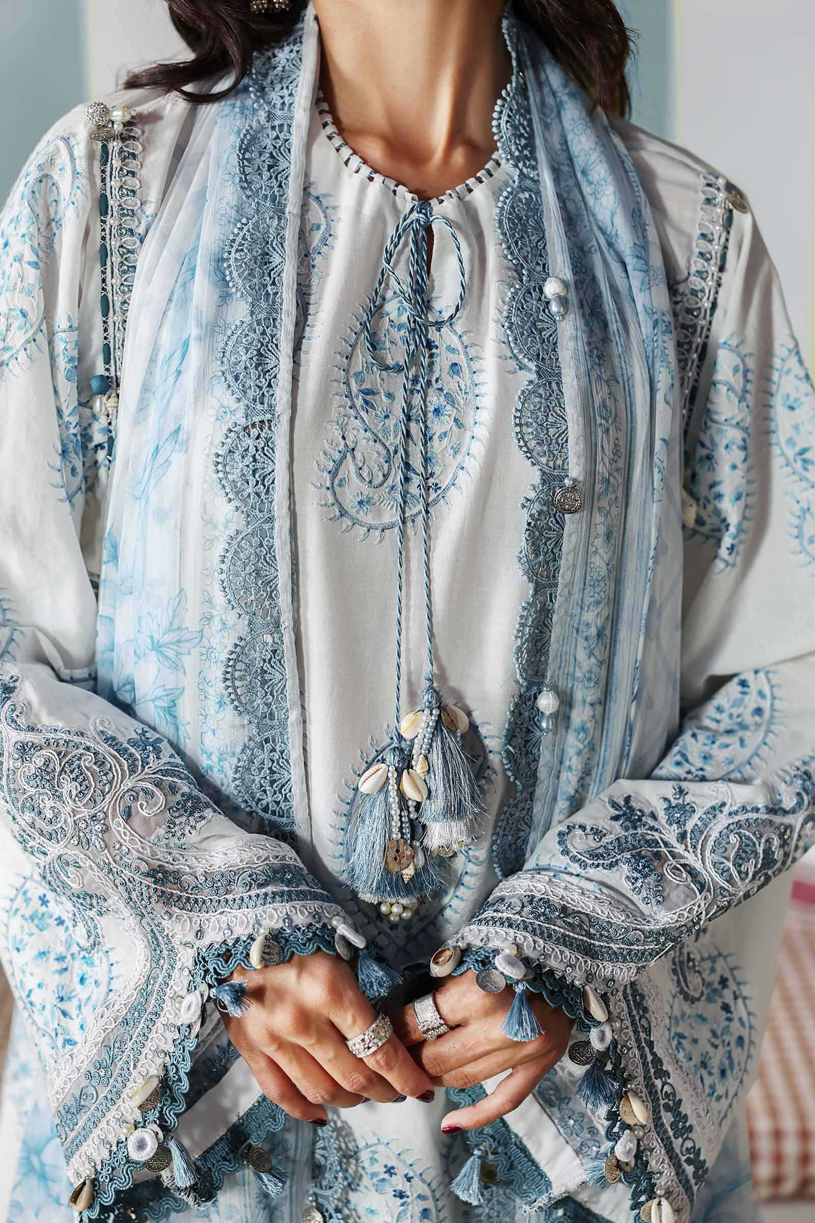 Maria B | M Prints 26 | MPT-3009-A - Luxury Dress - available at Maria Faisal in UK and USA.