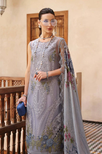 Maria B | Luxury Lawn 25 | D-2509-B by Maria Faisal - Registered Vendor of : Maria B - type : Ladies Clothes - 100% original wedding dresses
