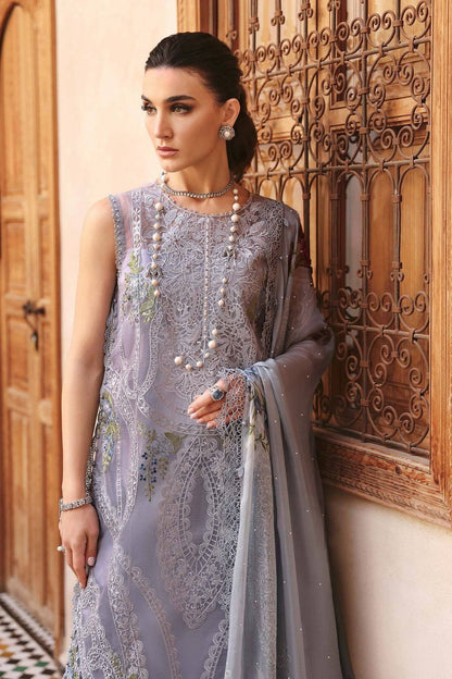 Maria B | Luxury Lawn 25 | D-2509-B by Maria Faisal - Registered Vendor of : Maria B - type : Ladies Clothes - 100% original wedding dresses
