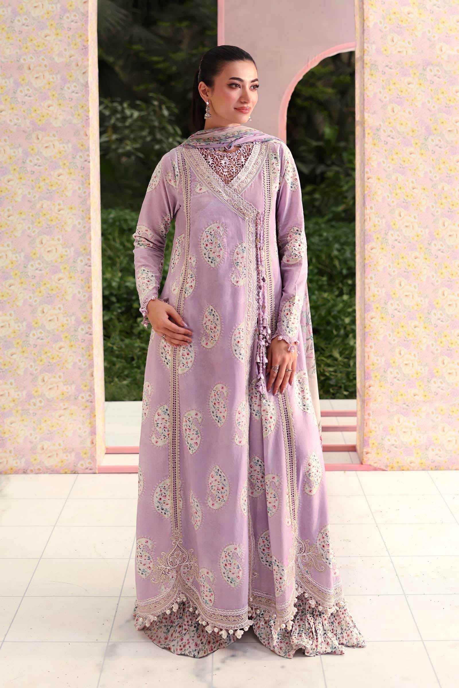 Maria B | M Prints 26 | MPT-3009-B - Luxury Dress - available at Maria Faisal in UK and USA.